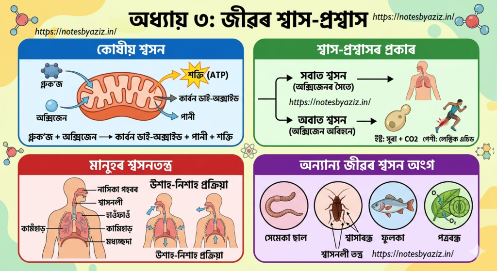 Chapter 3: Respiration in Organismsin Assamese