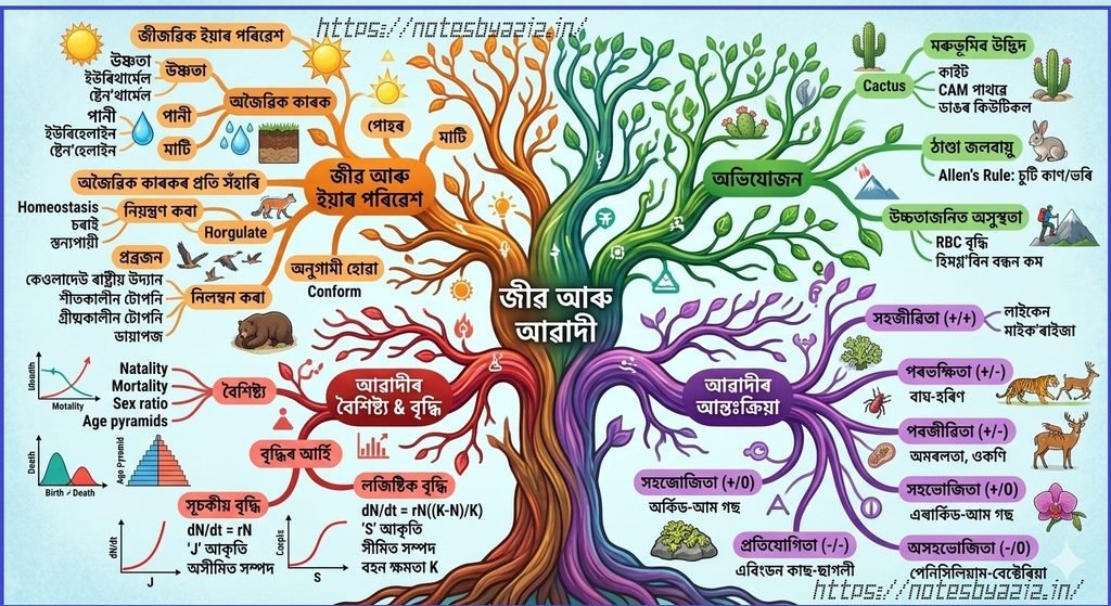 Organisms and Populations Summary Note In Assamese