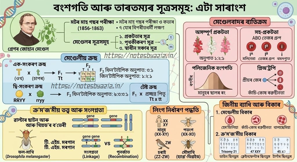 Principles of Inheritance and Variation - Genetics in Assamese
